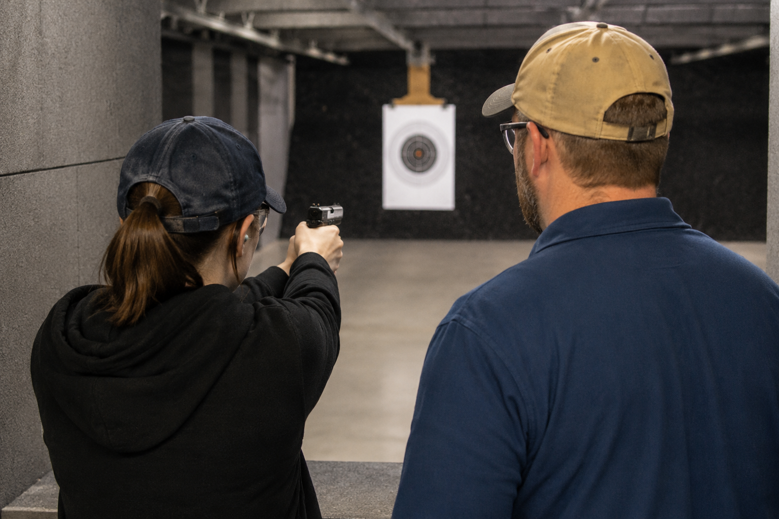Private firearms instruction at an outdoor range
